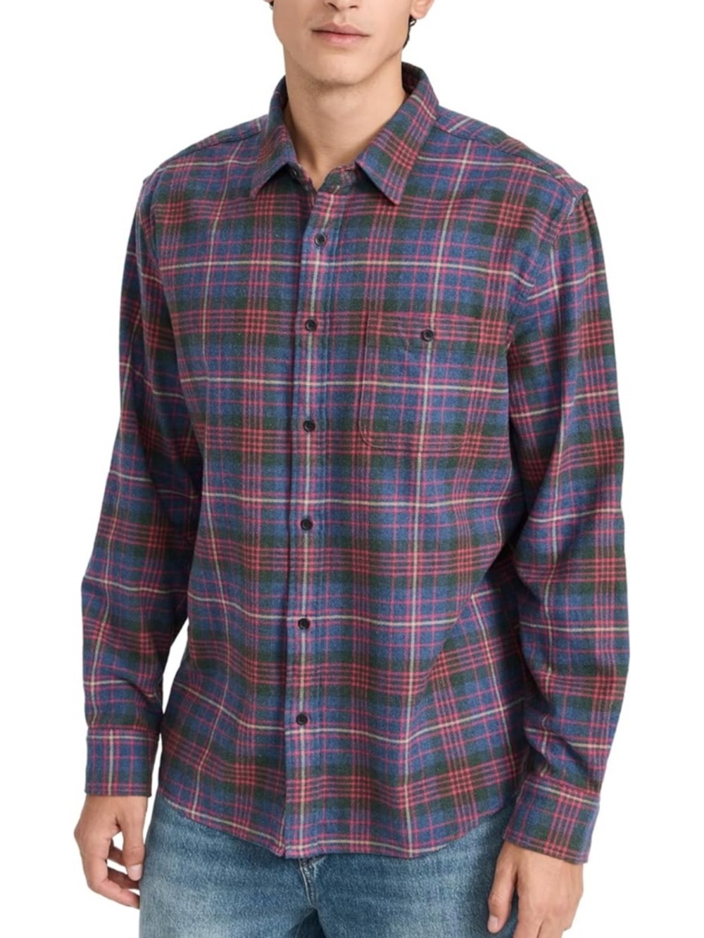 Faherty Super Brushed Flannel Shirt In Trestle Tree Plaid